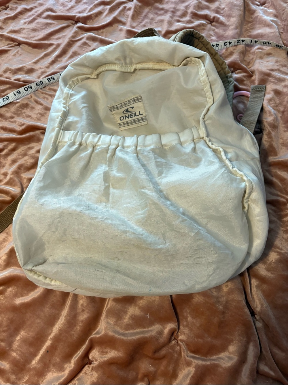 O'Neill Cream Backpack with Dusty Rose Floral Print - Picture 10 of 12